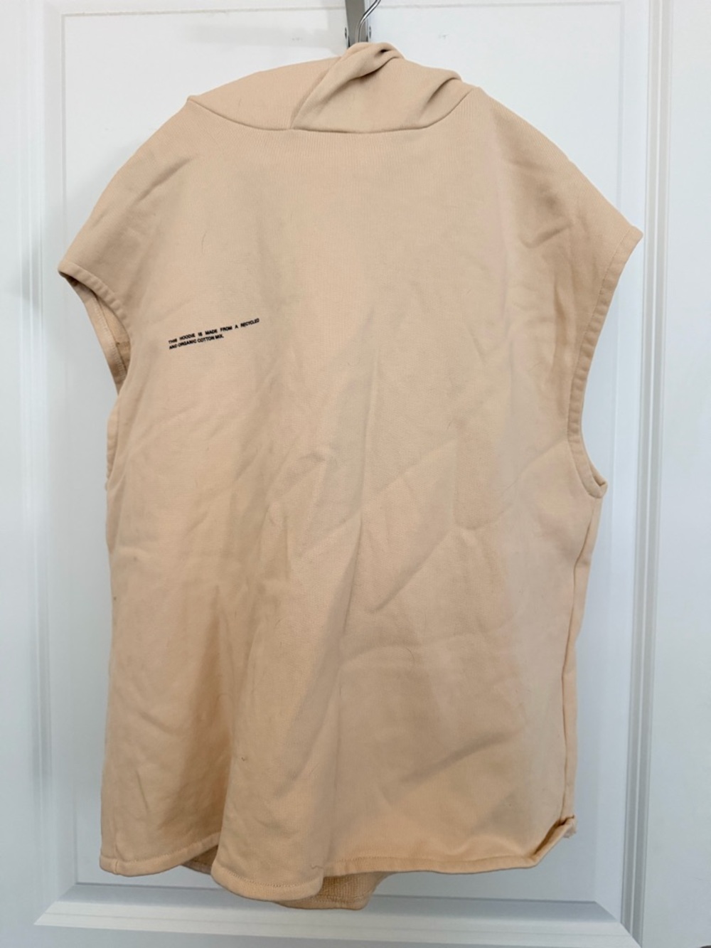 Pangaia Light Beige Sleeveless Hoodie XS